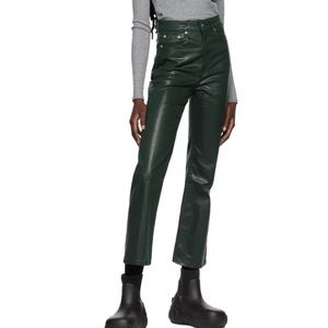 Rag & Bone | Casey High-Rise Ankle Flare Jeans in Coated Pine Grove Size 25